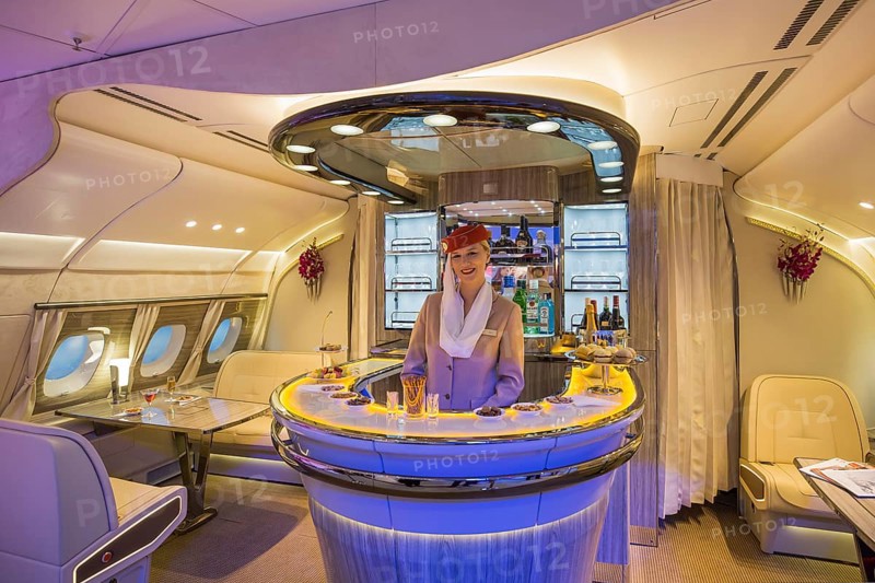 Airline Emirates presents new on-board bar for the Airbus A380