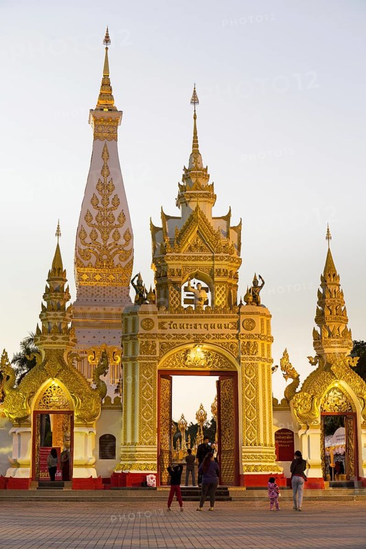 People off Chedi of Wat Phra That Phanom