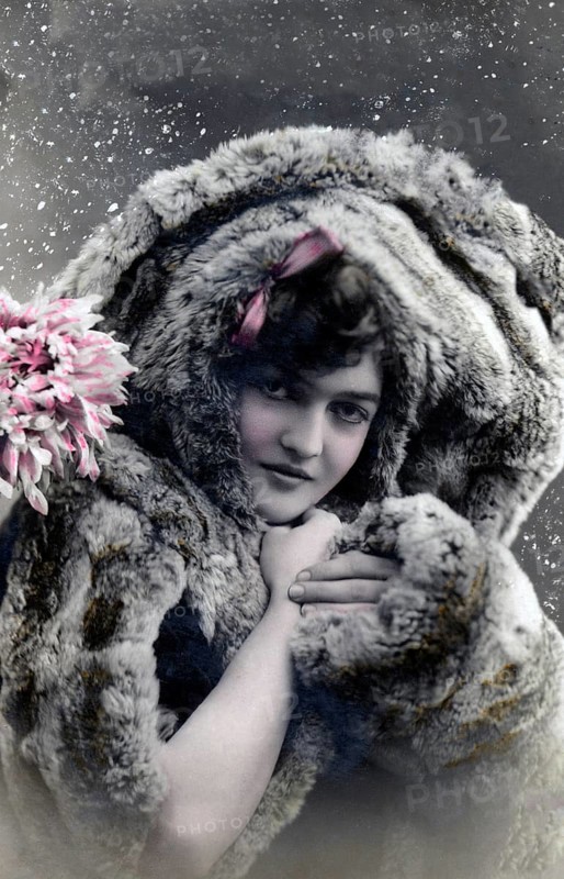 Woman in fur coat