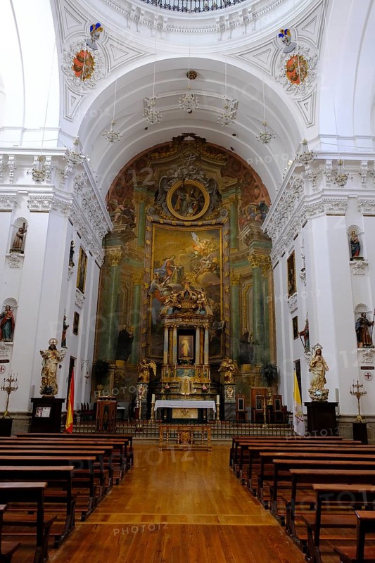 Interior view of the church San Ildefonso