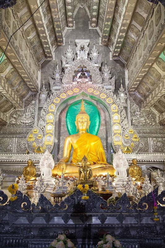 Interior of the Ubosot or ordination hall