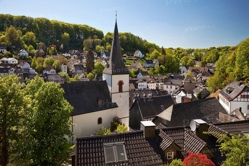 Cityscape with parish church of St. Maria Himmelfahrt