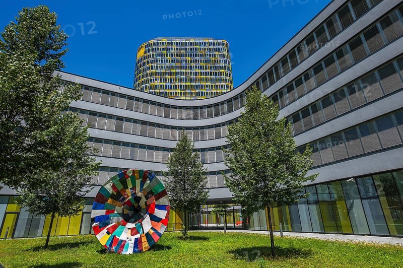 ADAC building with artwork