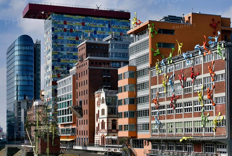 Medienhafen with Colorium Building with Innside Hotel