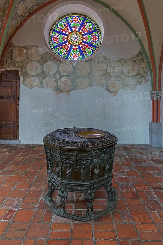 Bronze baptismal font of the late 14th century