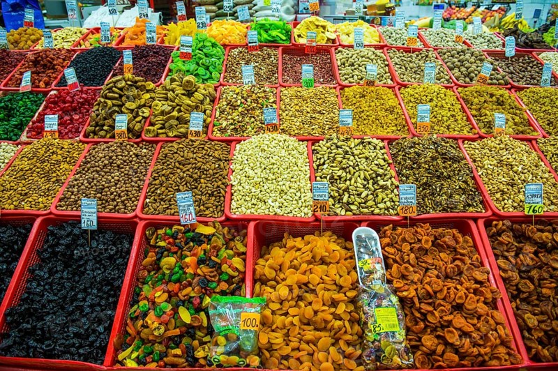 Nuts for sale in the market