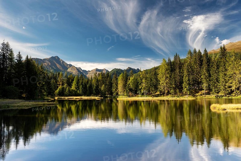 Lake Schattensee with water reflection