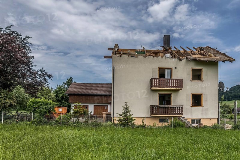 A house is demolished