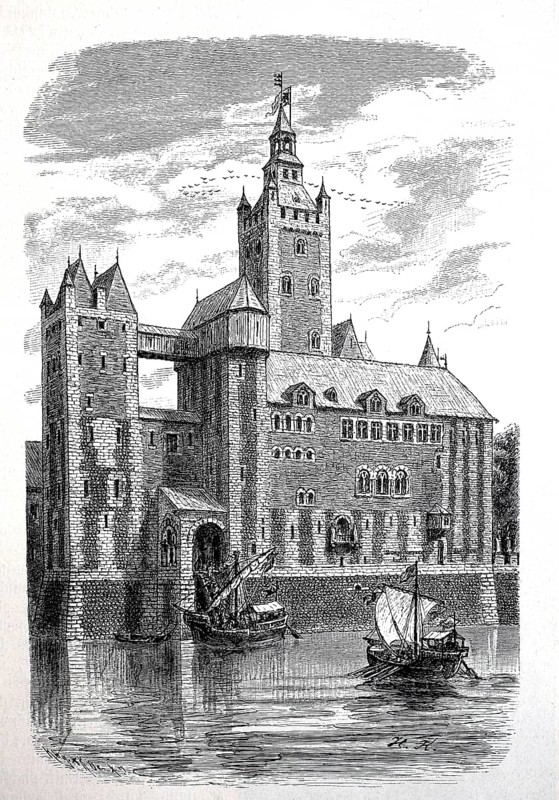 Reconstruction of the Kaiserpfalz on the banks of the Rhine at Kaiserswerth am Rhein