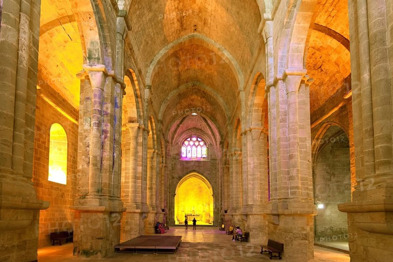 Abbey church of Abbaye Sainte-Marie de Fontfroide or Fontfroide Abbey near Narbonne