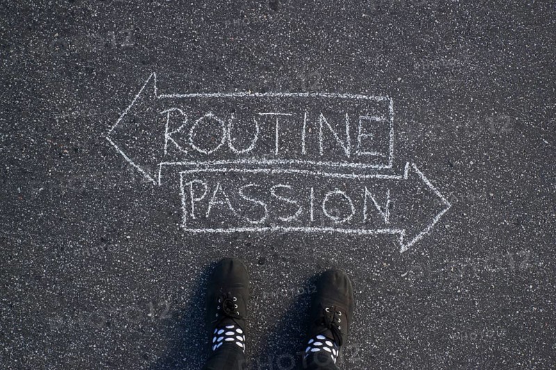 Chalk lettering characters routine