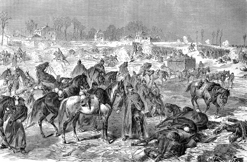 Wuerttemberg and Saxon troops in the grenade fire near Villiers on 30 November