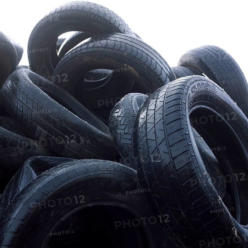 Pile of old worn tires
