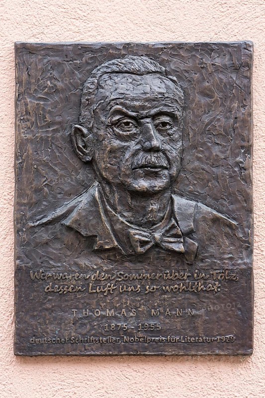 Commemorative plaque to the writer Thomas Mann