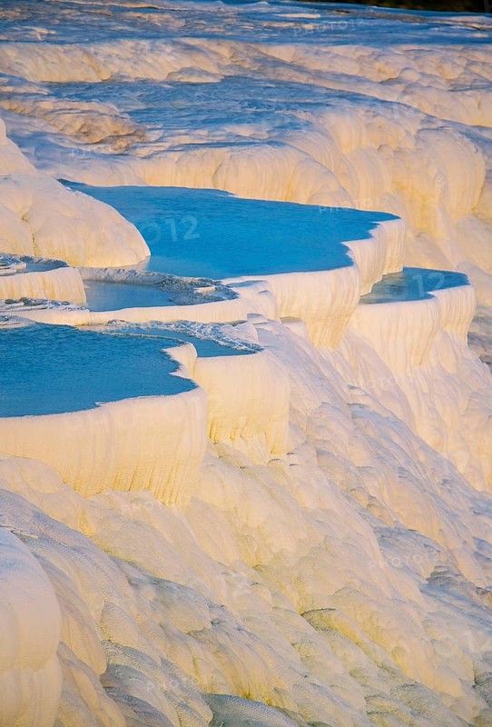 Terraced travertine thermal pools