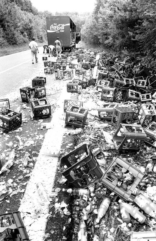 Truck has lost bottles