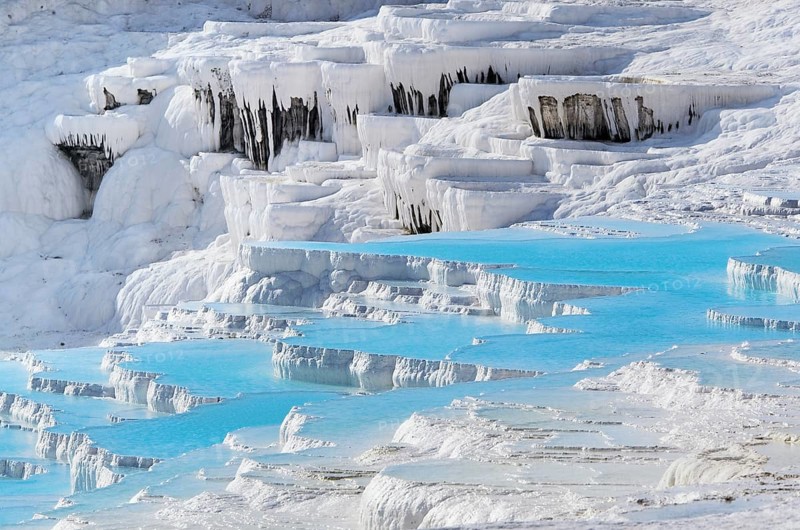 Terraced travertine thermal pools