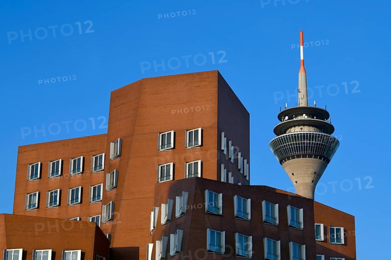 Rhine Tower with Gehry buildings