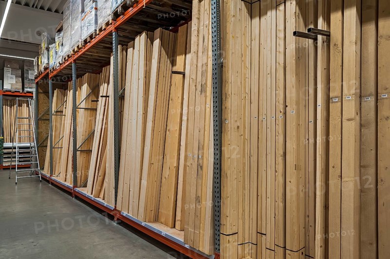 Wooden boards and poles