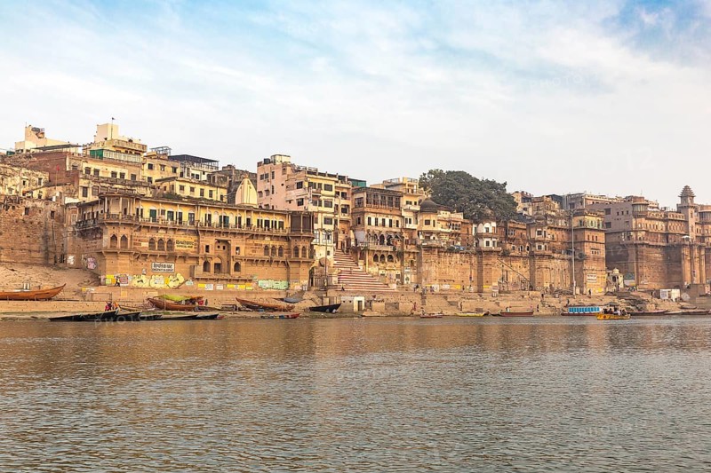 Ghats at the banks of Ganges river