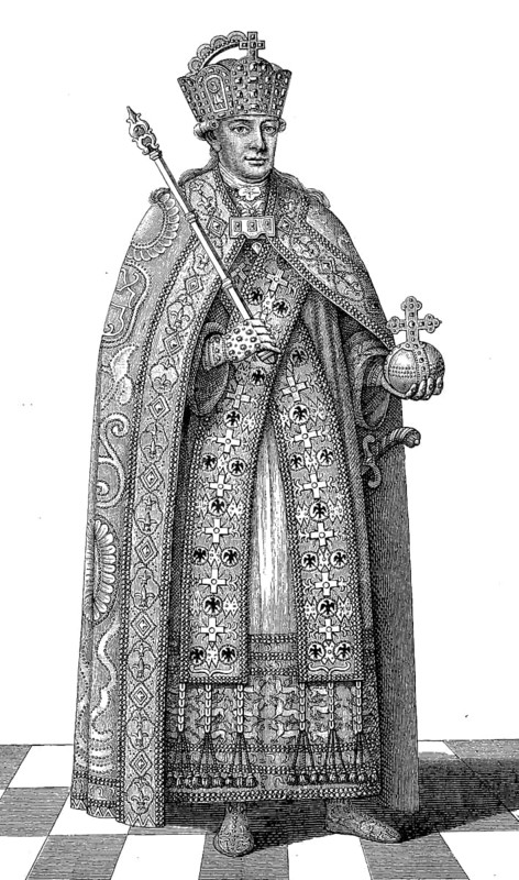 Leopold II in the imperial regalia