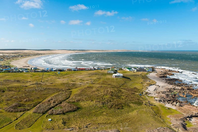 View of small village Cabo Polonio at the Atlantic Ocean