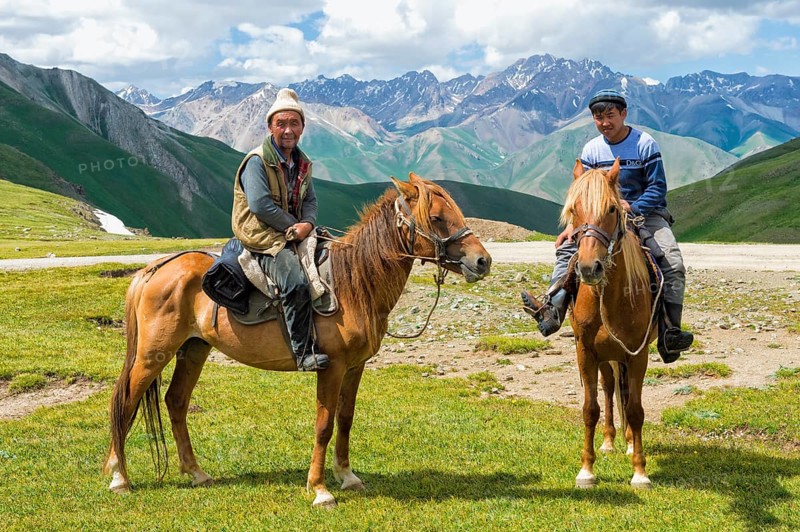 Two Kyrgyz riders