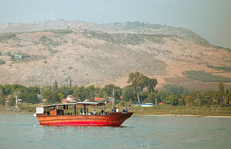 Boat for tourists on Lake Tiberias