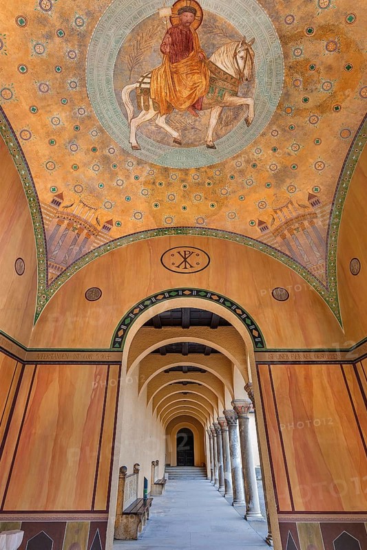 Frescoes in the arcades