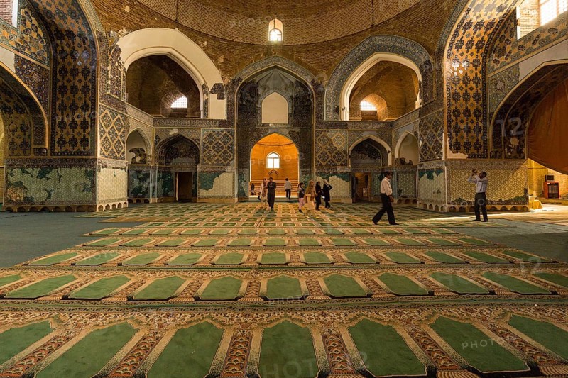 Inside the Blue Mosque or Kabud Mosque