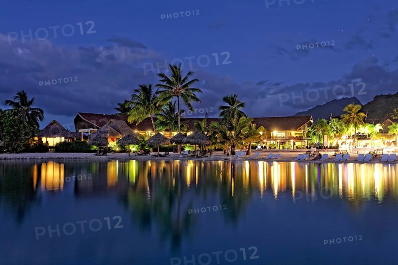 Evening hotel complex