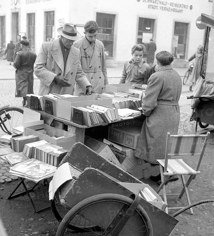 Bookstall on a street in Freiburg