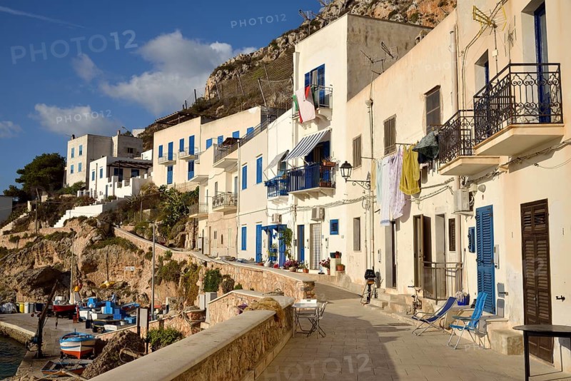 Houses at the port of Levanzo