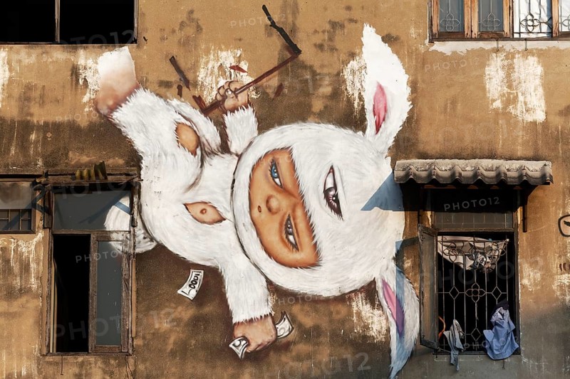 Child in bunny costume