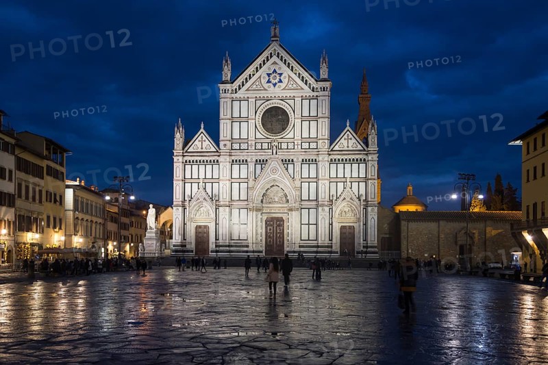 Church Basilica of Santa Croce in the dawn