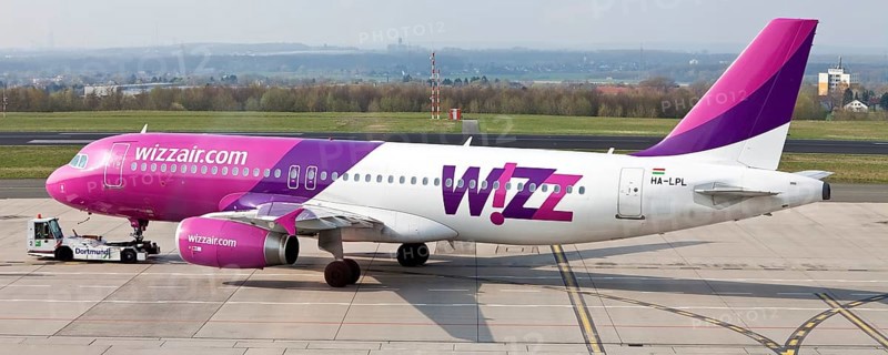 Wizz Air airliner parking