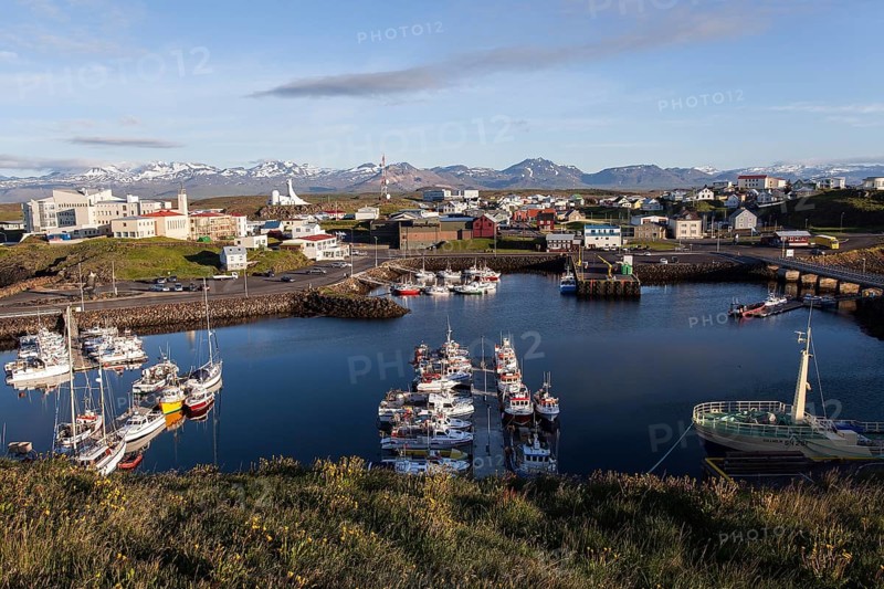 View of the harbour with Stykkisholmur