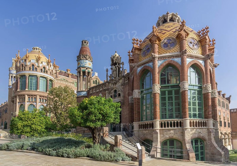 Hospital de la Santa Creu i Sant Pau by the architect Lluis Domenech i Montaner