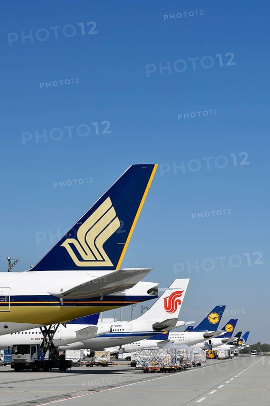 Aircraft of various airlines docked at Terminal 2