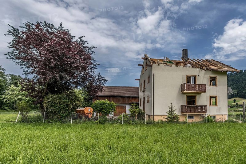 A house is demolished