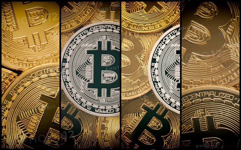 Symbol image turbulence stock market crash digital currency