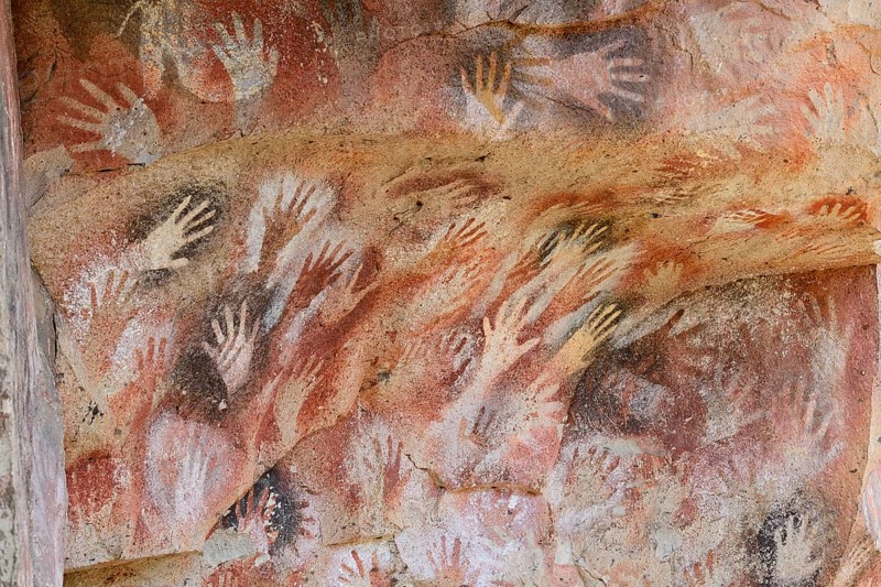Cave paintings in the Cave of Hands