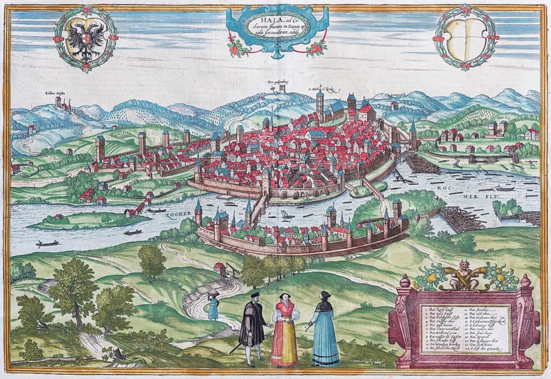 First printed view of the city of Schwabisch Hall