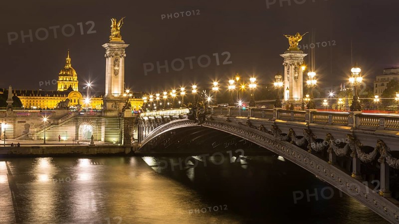 Bridge Pont Alexandre III at night