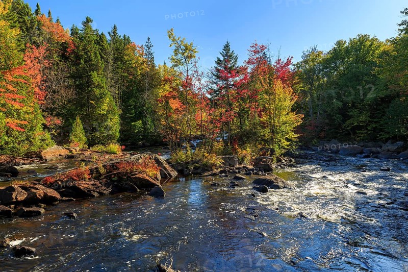 Rapids on the River Riviere du Diable in Autumn
