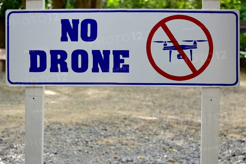 Prohibition sign No Drone