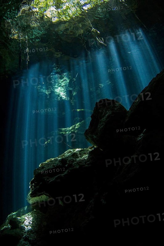 Cave of light from the cave ceiling