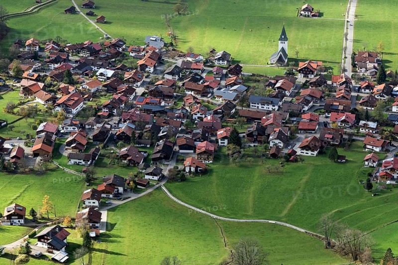 View of Bad Oberdorf in the Ostrachtal