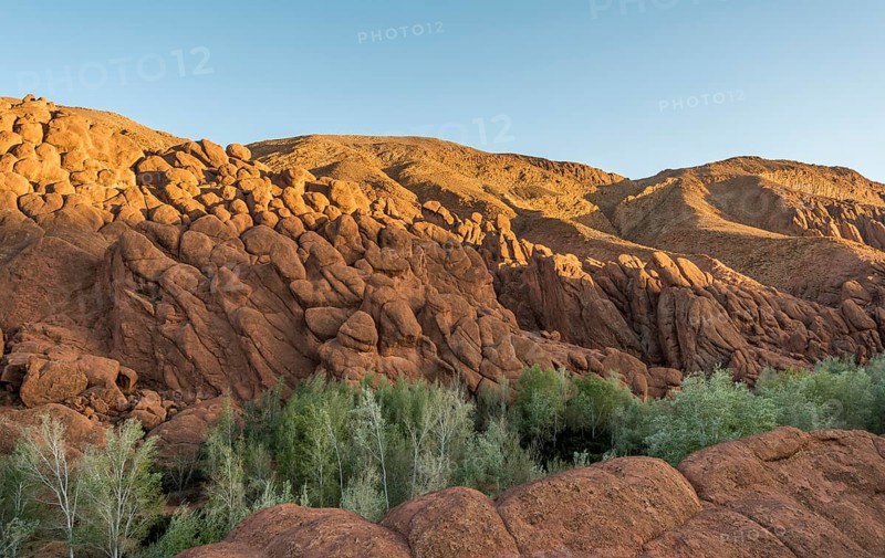 Red rock formations in the Dades Valley