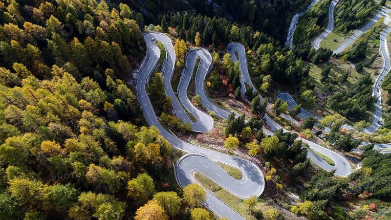 Serpentines at the Maloja Pass